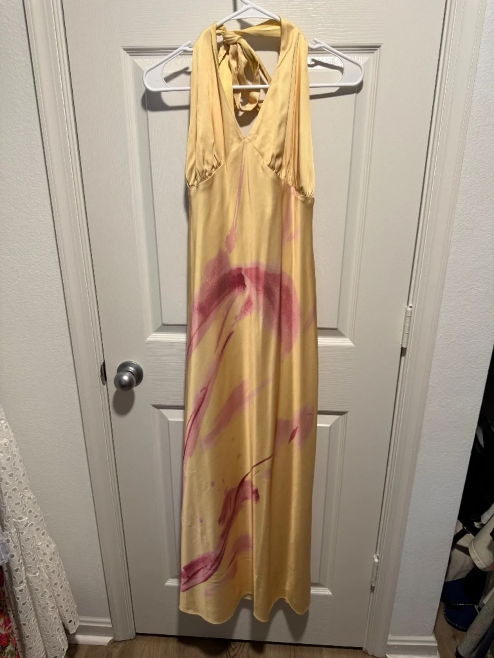 Abercrombie & Fitch Julia Slip Halter Maxi Dress, size XL